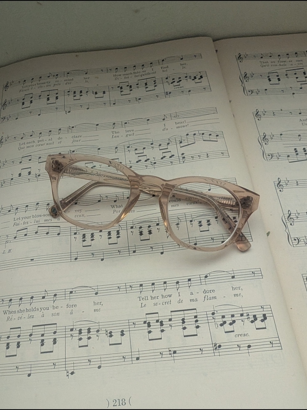 Vintage Cat-Eye Eyeglasses in Translucent Blush Warby Parker